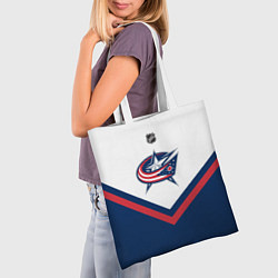 Сумка-шопер NHL: Columbus Blue Jackets, цвет: 3D-принт — фото 2