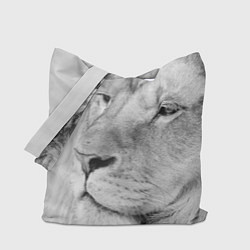 Сумка-шопер Мудрый лев, цвет: 3D-принт