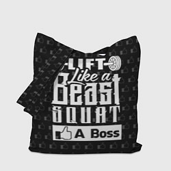 Сумка-шопер Lift Like A Beast Squat, цвет: 3D-принт
