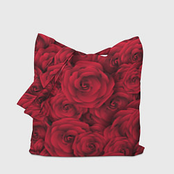 Сумка-шопер Красные розы, цвет: 3D-принт