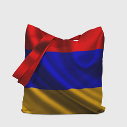 Сумка-шопер Флаг Армения, цвет: 3D-принт