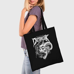 Сумка-шопер Dethklok: Goat Skull, цвет: 3D-принт — фото 2