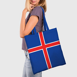 Сумка-шопер Флаг Исландии, цвет: 3D-принт — фото 2