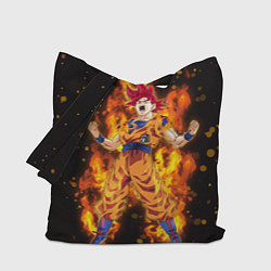 Сумка-шопер Fire Goku, цвет: 3D-принт