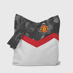 Сумка-шопер Man United FC: Grey Polygons, цвет: 3D-принт