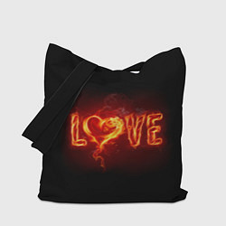 Сумка-шопер Love & Flame, цвет: 3D-принт