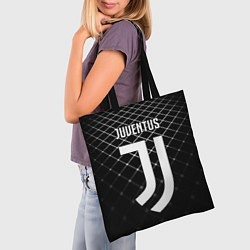 Сумка-шопер FC Juventus: Black Lines, цвет: 3D-принт — фото 2