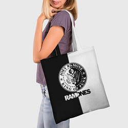 Сумка-шопер Ramones B&W, цвет: 3D-принт — фото 2