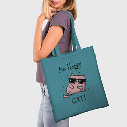 Сумка-шопер Be Happy Cat, цвет: 3D-принт — фото 2