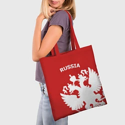 Сумка-шопер Russia: Red & White, цвет: 3D-принт — фото 2