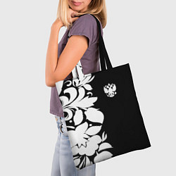 Сумка-шопер Russia: B&W Floral, цвет: 3D-принт — фото 2