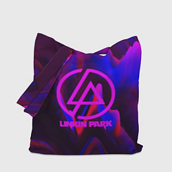 Сумка-шопер Linkin Park: Violet Neon, цвет: 3D-принт