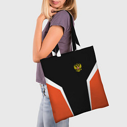 Сумка-шопер Russia: Orange Sport, цвет: 3D-принт — фото 2