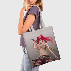 Сумка-шопер Fairy Tail Red Erza Scarlet, цвет: 3D-принт — фото 2