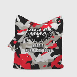 Сумка-шопер Khabib Nurmagomedov: Red Camo, цвет: 3D-принт