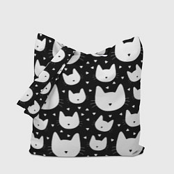 Сумка-шопер Love Cats Pattern, цвет: 3D-принт