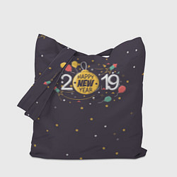 Сумка-шопер 2019 New Year, цвет: 3D-принт