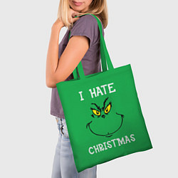 Сумка-шопер I hate christmas, цвет: 3D-принт — фото 2
