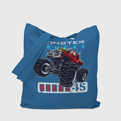 Сумка-шопер Monster trucks, цвет: 3D-принт