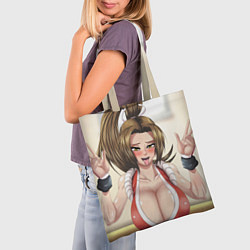 Сумка-шопер Май Сирануи boobs - sexy ahegao, цвет: 3D-принт — фото 2