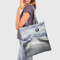 Сумка-шопер BMW - снежная вершина, цвет: 3D-принт — фото 2