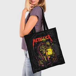 Сумка-шопер Metallica скеленон со свечкой, цвет: 3D-принт — фото 2