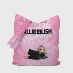 Сумка-шопер Billie Eilish: Pink Mood, цвет: 3D-принт