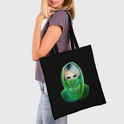 Сумка-шопер Billie Eilish: Green Acid, цвет: 3D-принт — фото 2
