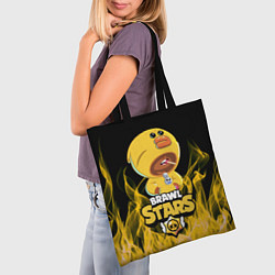 Сумка-шопер BRAWL STARS SALLY LEON, цвет: 3D-принт — фото 2