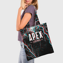 Сумка-шопер APEX LEGENDS GLITCH, цвет: 3D-принт — фото 2