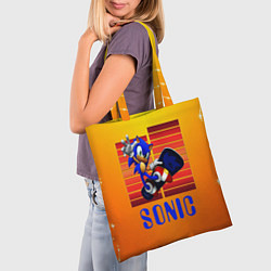 Сумка-шопер Sonic - Соник, цвет: 3D-принт — фото 2