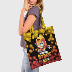 Сумка-шопер Brawl stars leon max, цвет: 3D-принт — фото 2
