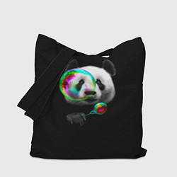 Сумка-шопер Панда и мыльный пузырь, цвет: 3D-принт