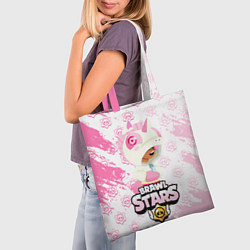 Сумка-шопер Brawl stars Unicorn, цвет: 3D-принт — фото 2