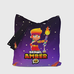 Сумка-шопер BRAWL STARS AMBER, цвет: 3D-принт