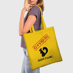 Сумка-шопер Dont Panic covid-19, цвет: 3D-принт — фото 2