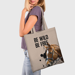 Сумка-шопер Be wild be free, цвет: 3D-принт — фото 2