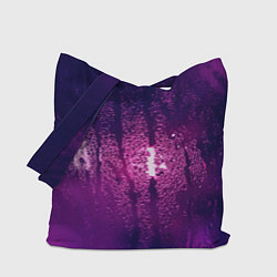 Сумка-шопер Стекло дождь фиолетовый, цвет: 3D-принт