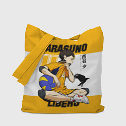 Сумка-шопер Юу Нишиноя из Карасуно Haikyu!!, цвет: 3D-принт