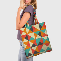 Сумка-шопер Треугольники, цвет: 3D-принт — фото 2
