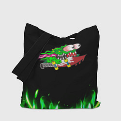 Сумка-шопер Лизун на скейте, цвет: 3D-принт