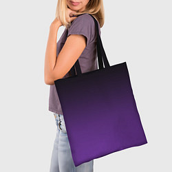 Сумка-шопер Ночной градиент Фиолетовый, цвет: 3D-принт — фото 2