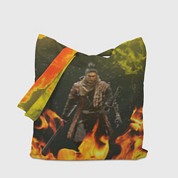 Сумка-шопер Воин Sekiro shadows die twice Z, цвет: 3D-принт