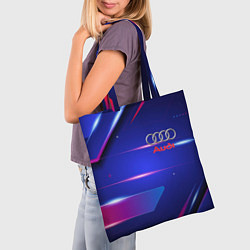 Сумка-шопер Ауди Audi синива, цвет: 3D-принт — фото 2