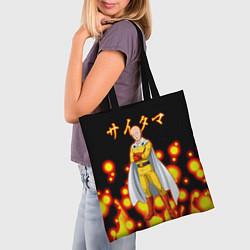 Сумка-шопер Ванпанчмен Сайтама Saitama, цвет: 3D-принт — фото 2