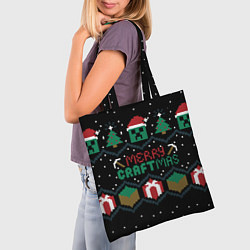 Сумка-шопер MINECRAFT CHRISTMAS, цвет: 3D-принт — фото 2