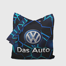 Сумка-шопер Volkswagen слоган Das Auto, цвет: 3D-принт