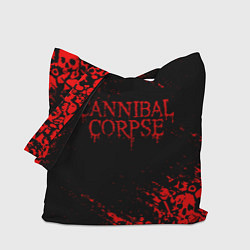 Сумка-шопер CANNIBAL CORPSE КРАСНЫЕ ЧЕРЕПА, цвет: 3D-принт