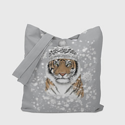 Сумка-шопер Снежный тигр, цвет: 3D-принт
