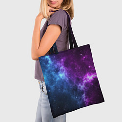 Сумка-шопер NEON GALAXY НЕОНОВЫЙ КОСМОС, цвет: 3D-принт — фото 2